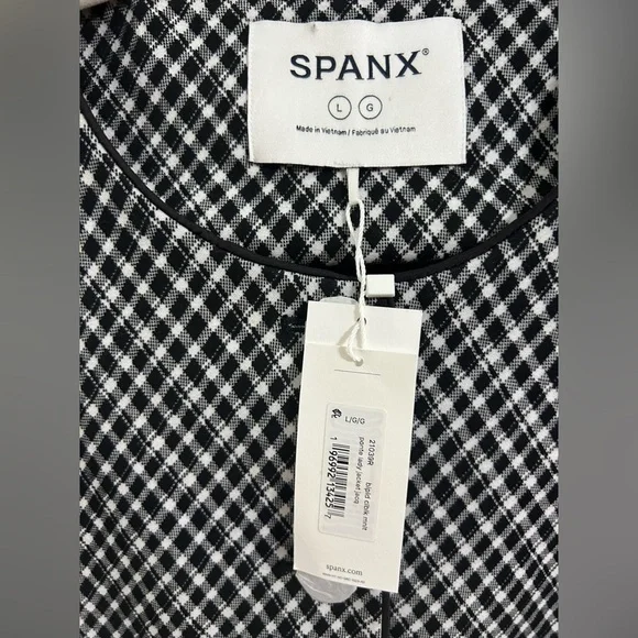 NWT SPANX Ponte Lady Jacket, Large in Black\White